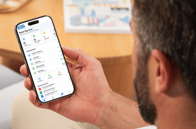 EckRa Facility Portal auf dem Smartphone